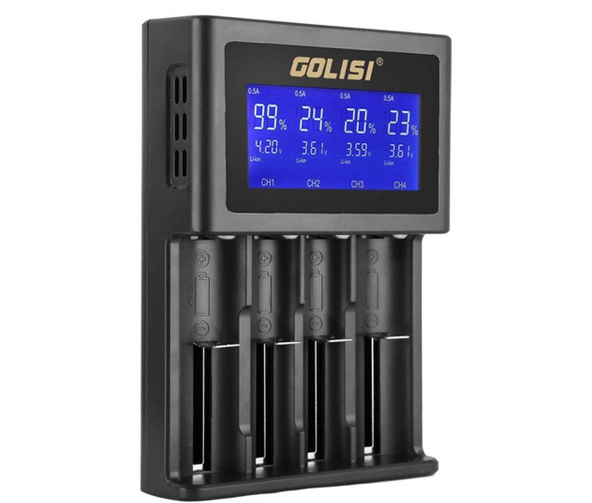 Golisi S4 Smart Charger with LCD Screen (4 Bay)