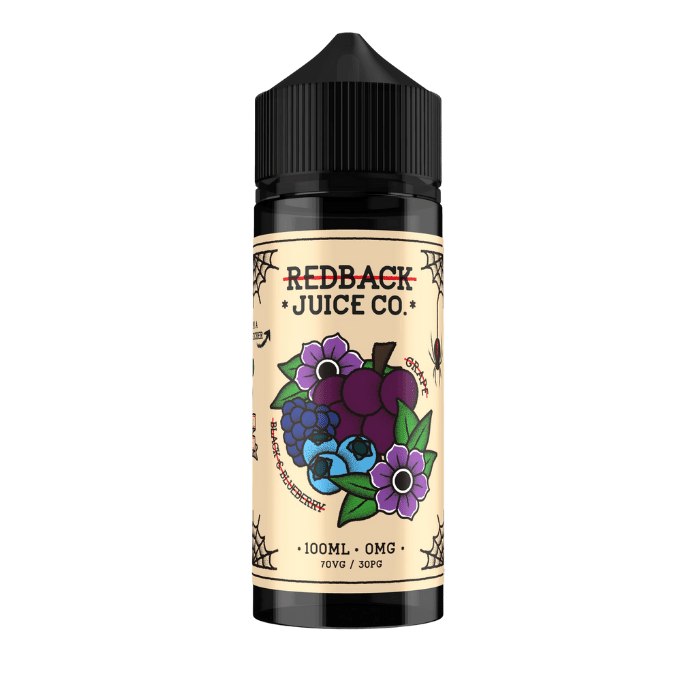 Redback Juice Co. - Grape, Black & Blueberry 100ML