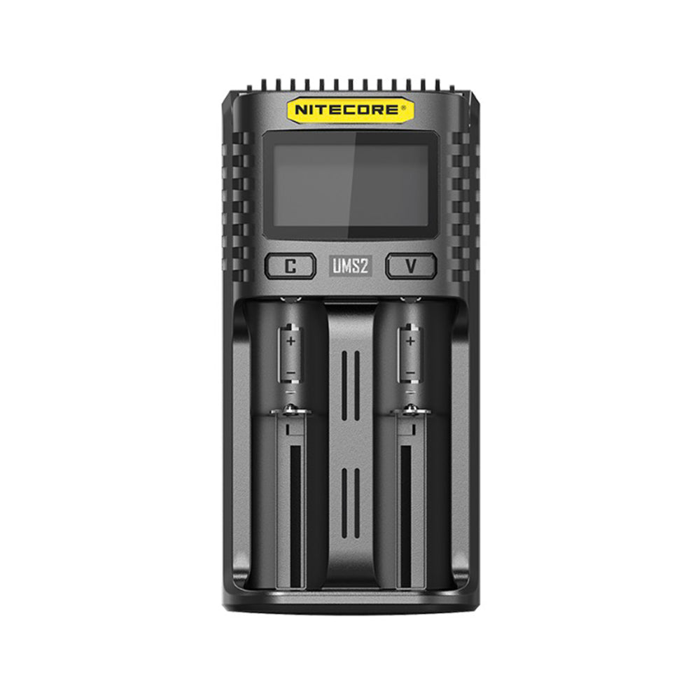 Nitecore UMS2 2-slot Quick Charger with LCD Screen