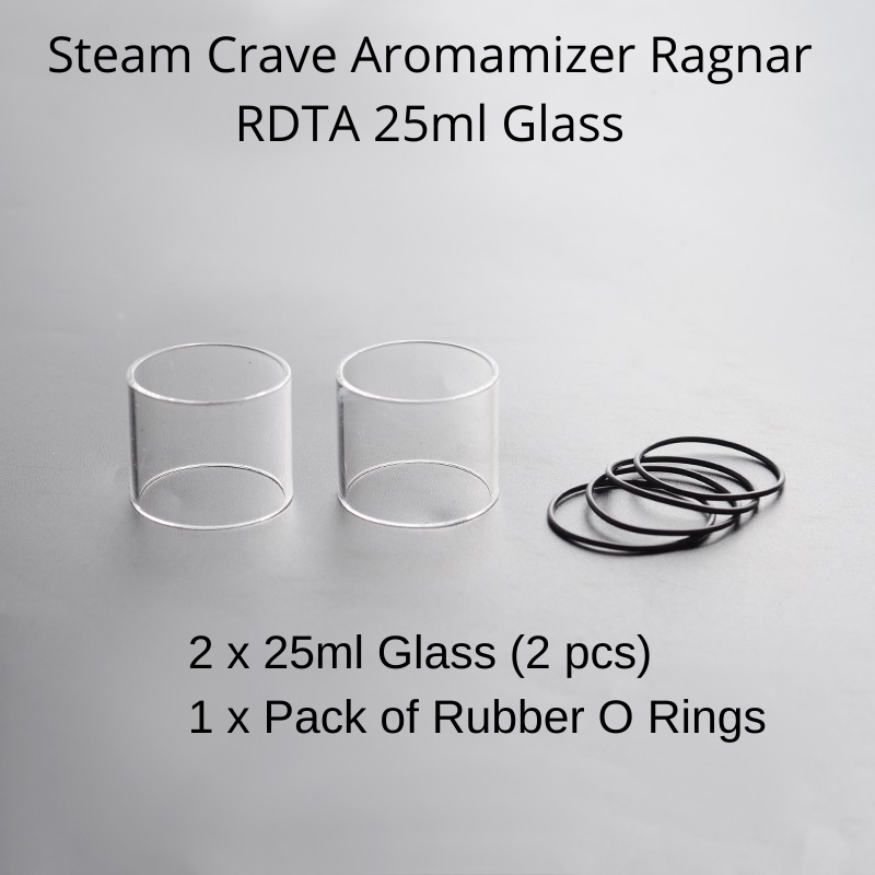 Steam Crave Aromamizer Ragnar RDTA 25ml Glass Kit Options