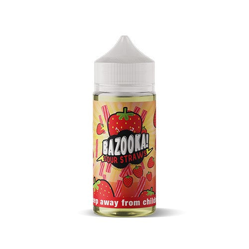 Bazooka Sour Straws - Strawberry 100ml